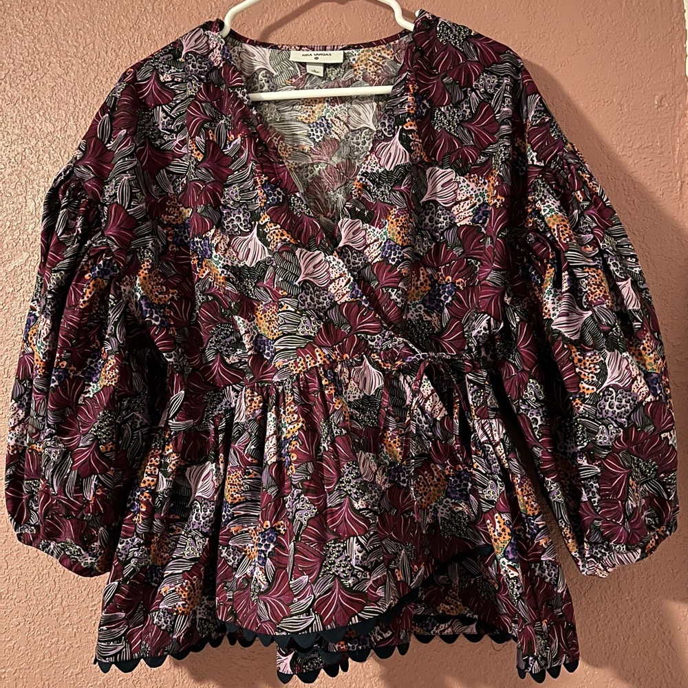 Colorful Wrap Top